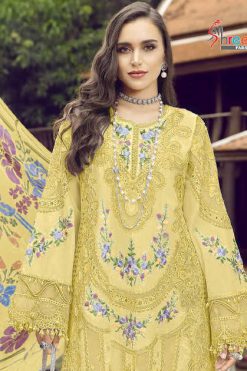 Shree Fabs Mariya B Lawn Festival Collection Vol 8 Chiffon Cotton Salwar Suit Catalog 4 Pcs