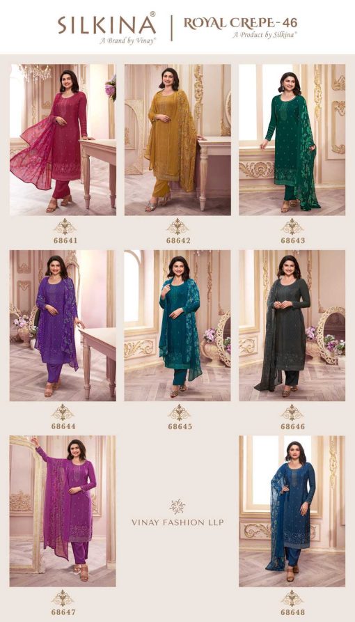 Vinay Silkina Royal Crepe Vol 46 Crepe Salwar Suit Catalog 8 Pcs 19 510x893 - Vinay Silkina Royal Crepe Vol 46 Crepe Salwar Suit Catalog 8 Pcs