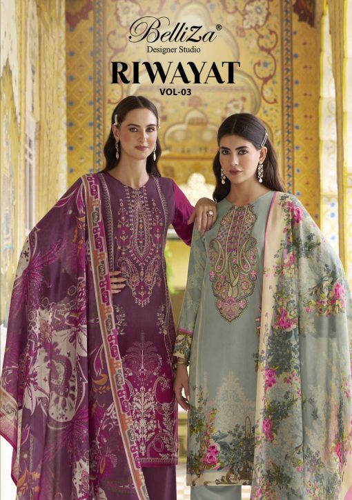 Belliza Riwayat Vol 3 Viscose Salwar Suit Catalog 8 Pcs 1 510x725 - Belliza Riwayat Vol 3 Viscose Salwar Suit Catalog 8 Pcs