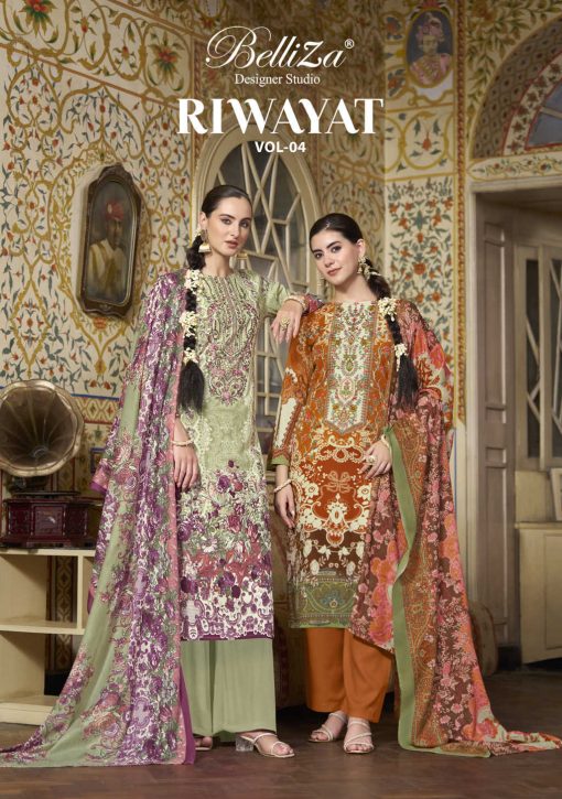 Belliza Riwayat Vol 4 Viscose Salwar Suit Catalog 8 Pcs 1 510x725 - Belliza Riwayat Vol 4 Viscose Salwar Suit Catalog 8 Pcs