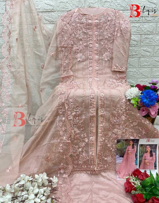 Bilqis B 61 A D Organza Salwar Suit Catalog 4 Pcs 4 510x651 - Bilqis B 61 A-D Organza Salwar Suit Catalog 4 Pcs