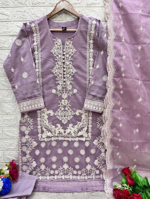 Bilqis B 75 A D Organza Readymade Salwar Suit Catalog 4 Pcs 3 510x673 - Bilqis B 75 A-D Organza Readymade Salwar Suit Catalog 4 Pcs