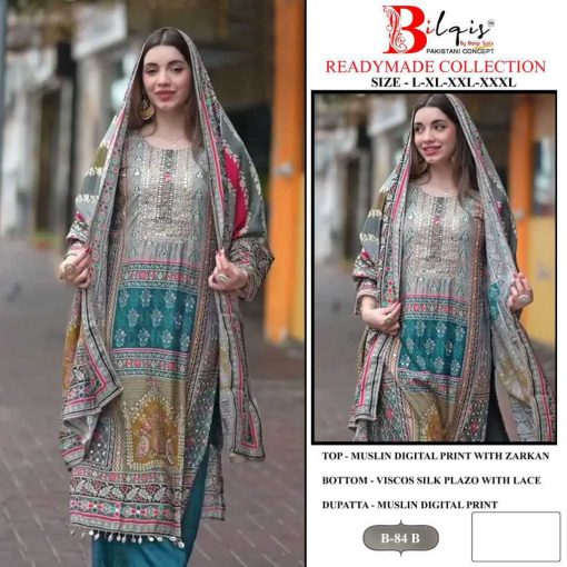 Bilqis B 84 A B Muslin Readymade Salwar Suit Catalog 2 Pcs 3 510x510 - Bilqis B 84 A-B Muslin Readymade Salwar Suit Catalog 2 Pcs