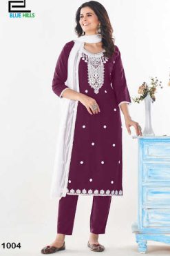 Blue Hills Shradha Kurti with Dupatta Bottom Rayon Catalog 5 Pcs