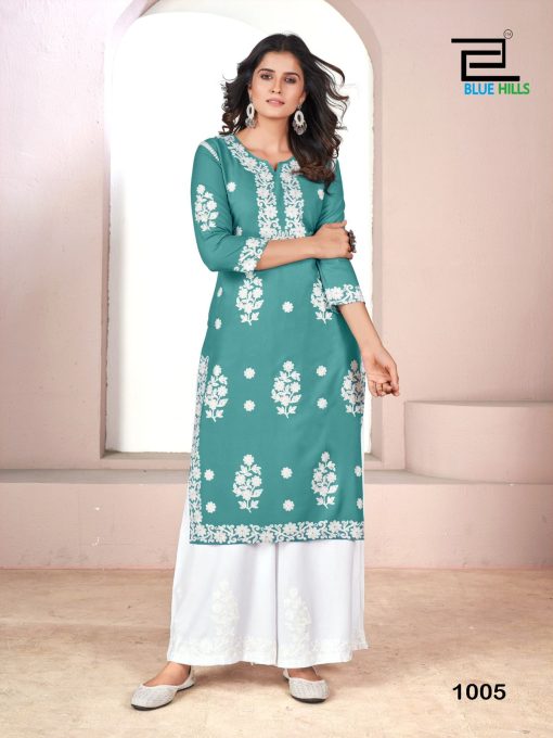 Blue Hills Victoria Kurti with Palazzo Rayon Catalog 6 Pcs 3 510x680 - Blue Hills Victoria Kurti with Palazzo Rayon Catalog 6 Pcs