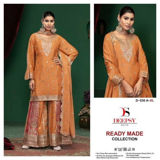 Deepsy DN 530 A D Chinon Readymade Salwar Suit Catalog 4 Pcs 4 510x510 - Deepsy DN 530 A-D Chinon Readymade Salwar Suit Catalog 4 Pcs