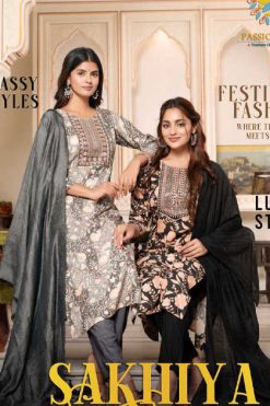 Passion Tree Sakhiya Vol 2 Kurti with Dupatta Bottom Rayon Catalog 8 Pcs