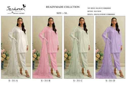 Serene S 311 A D Silk Readymade Salwar Suit Catalog 4 Pcs 5 510x340 - Serene S 311 A-D Silk Readymade Salwar Suit Catalog 4 Pcs