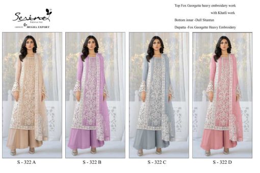 Serene S 322 A D Georgette Salwar Suit Catalog 4 Pcs 5 510x340 - Serene S 322 A-D Georgette Salwar Suit Catalog 4 Pcs