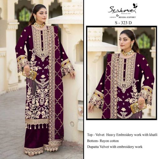 Serene S 323 A D Velvet Salwar Suit Catalog 4 Pcs 2 510x510 - Serene S 323 A-D Velvet Salwar Suit Catalog 4 Pcs