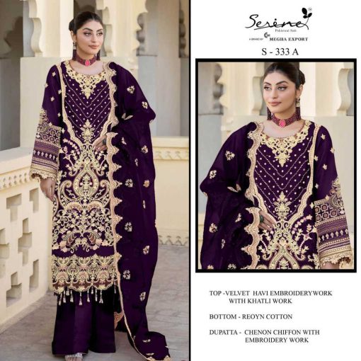 Serene S 333 A D Velvet Salwar Suit Catalog 4 Pcs 1 510x510 - Serene S 333 A-D Velvet Salwar Suit Catalog 4 Pcs