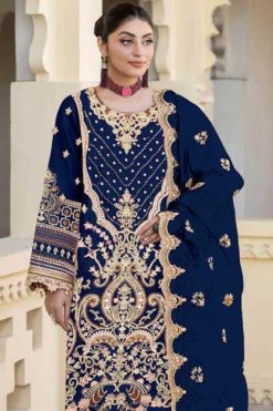 Serene S 333 A-D Velvet Salwar Suit Catalog 4 Pcs