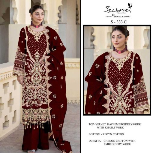 Serene S 333 A D Velvet Salwar Suit Catalog 4 Pcs 3 510x510 - Serene S 333 A-D Velvet Salwar Suit Catalog 4 Pcs