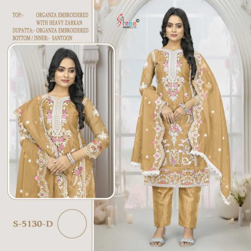 Shree Fabs S 5130 Organza Salwar Suit Catalog 4 Pcs 1 510x510 - Shree Fabs S 5130 Organza Salwar Suit Catalog 4 Pcs