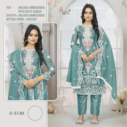 Shree Fabs S 5130 Organza Salwar Suit Catalog 4 Pcs 4 510x510 - Shree Fabs S 5130 Organza Salwar Suit Catalog 4 Pcs