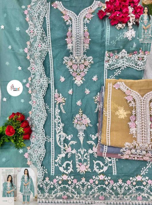 Shree Fabs S 5130 Organza Salwar Suit Catalog 4 Pcs 6 510x688 - Shree Fabs S 5130 Organza Salwar Suit Catalog 4 Pcs