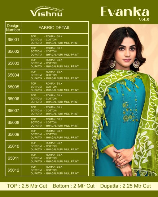 Vishnu Evanka Vol 8 Silk Salwar Suit Catalog 12 Pcs 12 510x638 - Vishnu Evanka Vol 8 Silk Salwar Suit Catalog 12 Pcs