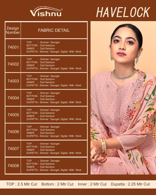 Vishnu Havelock Georgette Salwar Suit Catalog 8 Pcs 9 510x638 - Vishnu Havelock Georgette Salwar Suit Catalog 8 Pcs