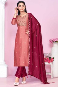 Vishnu Jasmeen Silk Salwar Suit Catalog 10 Pcs