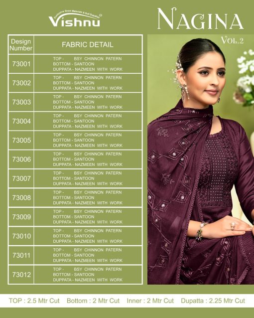 Vishnu Nagina Vol 2 Chinon Salwar Suit Catalog 12 Pcs 13 510x638 - Vishnu Nagina Vol 2 Chinon Salwar Suit Catalog 12 Pcs