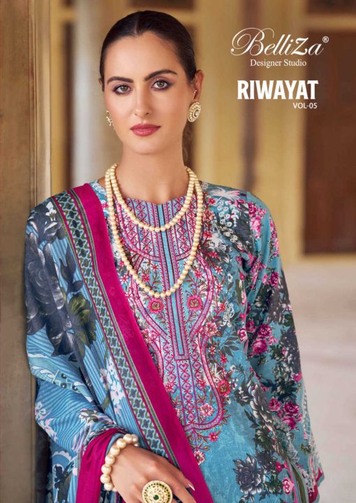 Belliza Riwayat Vol 5 Viscose Salwar Suit Catalog 8 Pcs 1 510x719 - Belliza Riwayat Vol 5 Viscose Salwar Suit Catalog 8 Pcs