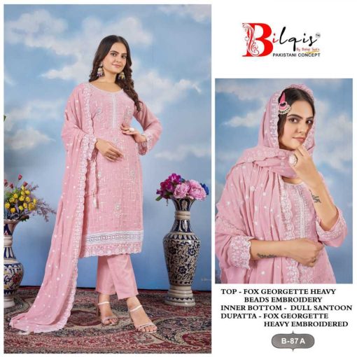 Bilqis B 87 A D Georgette Salwar Suit Catalog 4 Pcs 1 1 510x510 - Bilqis B 87 A-D Georgette Salwar Suit Catalog 4 Pcs