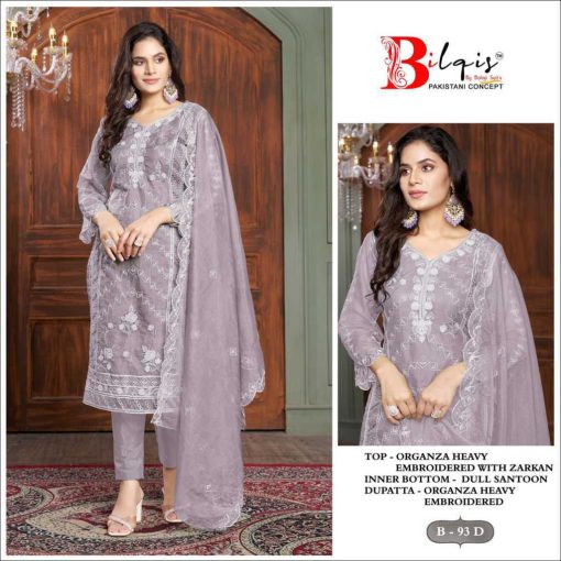 Bilqis B 93 A D Organza Salwar Suit Catalog 4 Pcs 4 510x510 - Bilqis B 93 A-D Organza Salwar Suit Catalog 4 Pcs