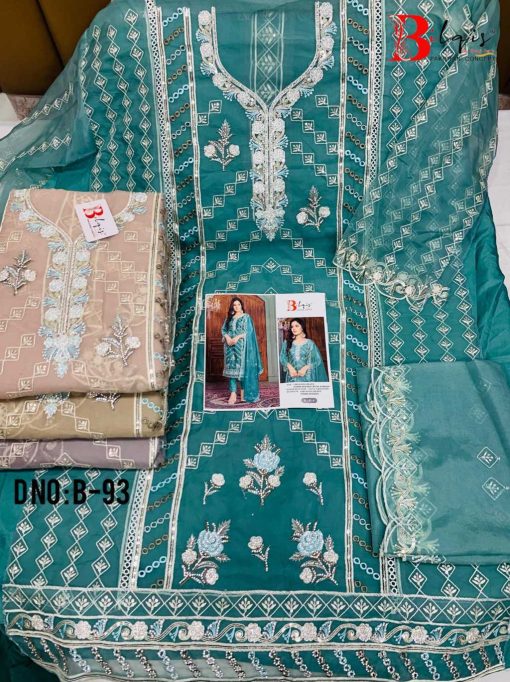 Bilqis B 93 A D Organza Salwar Suit Catalog 4 Pcs 5 510x682 - Bilqis B 93 A-D Organza Salwar Suit Catalog 4 Pcs