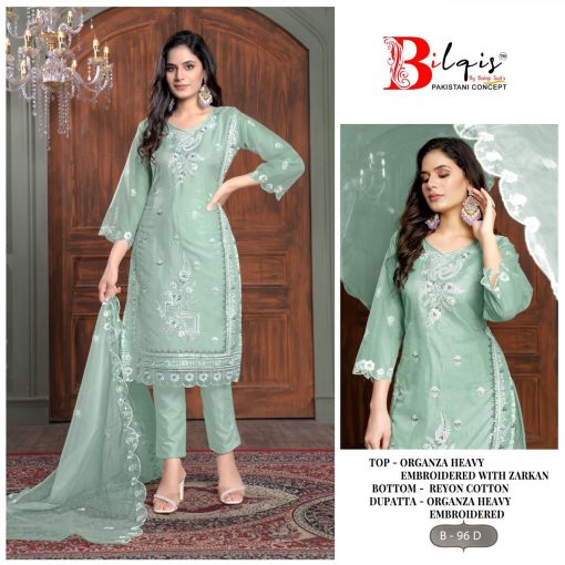 Bilqis B 96 A D Organza Salwar Suit Catalog 4 Pcs 4 510x510 - Bilqis B 96 A-D Organza Salwar Suit Catalog 4 Pcs