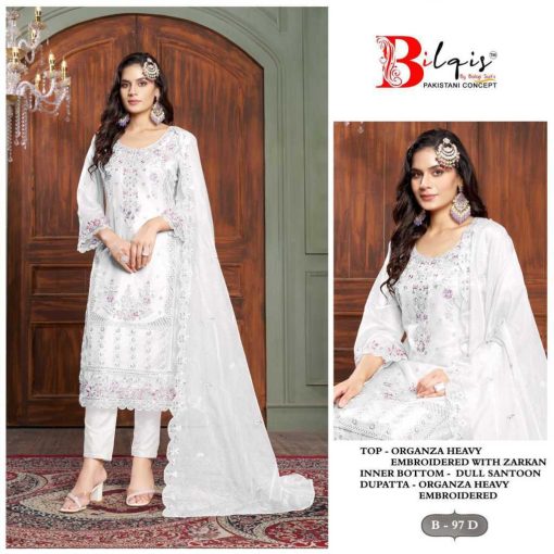 Bilqis B 97 A D Organza Salwar Suit Catalog 4 Pcs 4 510x510 - Bilqis B 97 A-D Organza Salwar Suit Catalog 4 Pcs