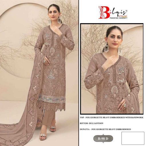 Bilqis B 98 A D Georgette Salwar Suit Catalog 4 Pcs 3 510x510 - Bilqis B 98 A-D Georgette Salwar Suit Catalog 4 Pcs