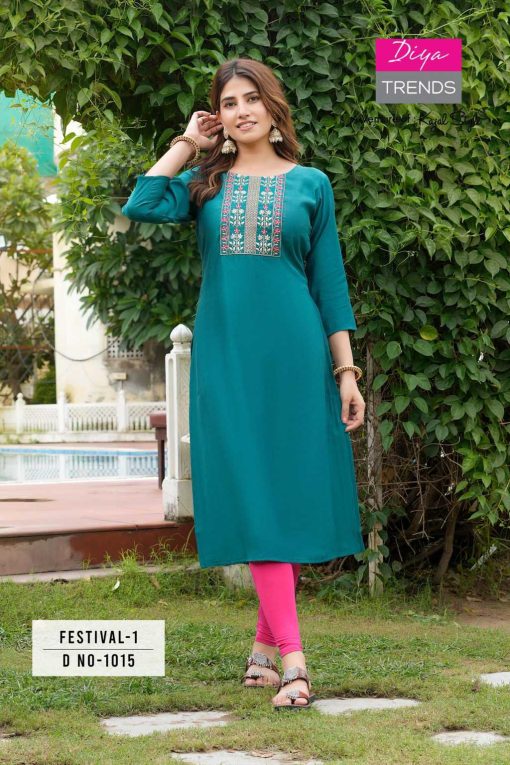 Diya Trends Festival Vol 1 by Kajal Style Silk Kurti Catalog 15 Pcs 14 510x765 - Diya Trends Festival Vol 1 by Kajal Style Silk Kurti Catalog 15 Pcs