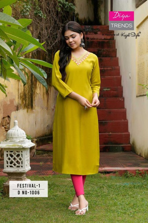 Diya Trends Festival Vol 1 by Kajal Style Silk Kurti Catalog 15 Pcs 7 510x765 - Diya Trends Festival Vol 1 by Kajal Style Silk Kurti Catalog 15 Pcs