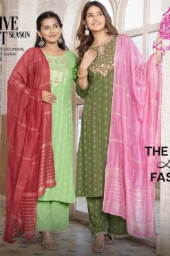 Kajal Style Mintra Vol 2 Rayon Kurti with Dupatta Bottom Catalog 8 Pcs 247x371 - Surat Fabrics