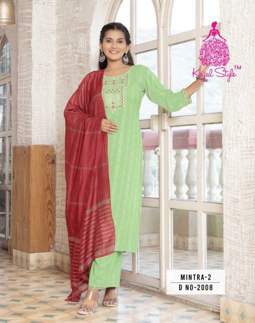 Kajal Style Mintra Vol 2 Rayon Kurti with Dupatta Bottom Catalog 8 Pcs 9 510x646 - Kajal Style Mintra Vol 2 Rayon Kurti with Dupatta Bottom Catalog 8 Pcs