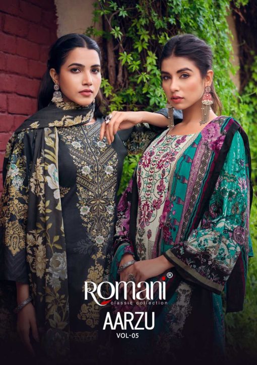 Romani Aarzu Vol 5 Cotton Salwar Suit Catalog 8 Pcs 1 510x725 - Romani Aarzu Vol 5 Cotton Salwar Suit Catalog 8 Pcs