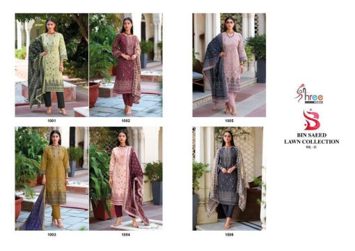 Shree Fabs Bin Saeed Lawn Collection Vol 15 Cotton Salwar Suit Catalog 6 Pcs 8 510x360 - Shree Fabs Bin Saeed Lawn Collection Vol 15 Cotton Salwar Suit Catalog 6 Pcs