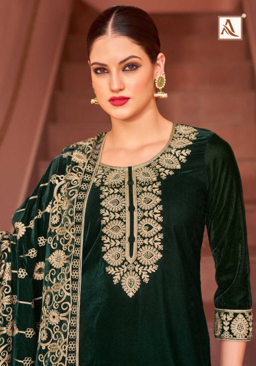 Alok Gulistan Vol 3 Velvet Salwar Suit Catalog 6 Pcs 16 510x728 - Alok Gulistan Vol 3 Velvet Salwar Suit Catalog 6 Pcs