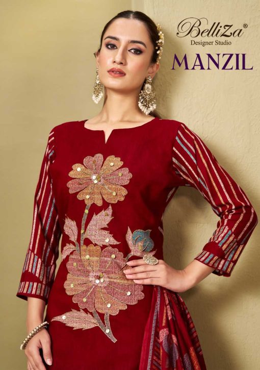 Belliza Manzil Viscose Salwar Suit Catalog 4 Pcs 1 510x725 - Belliza Manzil Viscose Salwar Suit Catalog 4 Pcs