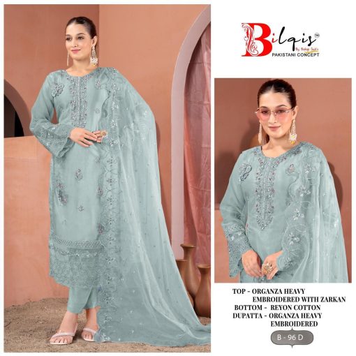 Bilqis B 100 A D Organza Salwar Suit Catalog 4 Pcs 2 510x510 - Bilqis B 100 A-D Organza Salwar Suit Catalog 4 Pcs