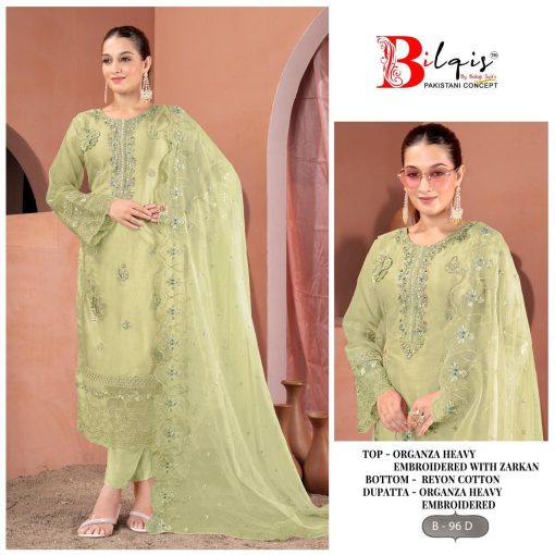 Bilqis B 100 A D Organza Salwar Suit Catalog 4 Pcs 3 510x510 - Bilqis B 100 A-D Organza Salwar Suit Catalog 4 Pcs