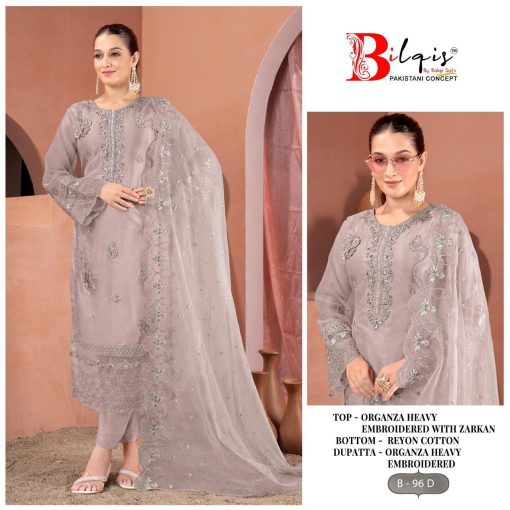 Bilqis B 100 A D Organza Salwar Suit Catalog 4 Pcs 4 510x510 - Bilqis B 100 A-D Organza Salwar Suit Catalog 4 Pcs