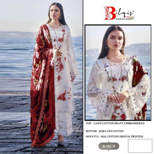 Bilqis B 102 A C Cotton Salwar Suit Catalog 3 Pcs 3 510x510 - Bilqis B 102 A-C Cotton Salwar Suit Catalog 3 Pcs