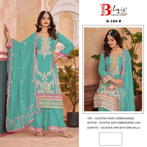 Bilqis B 104 A C Fancy Salwar Suit Catalog 3 Pcs 3 510x510 - Bilqis B 104 A-C Fancy Salwar Suit Catalog 3 Pcs