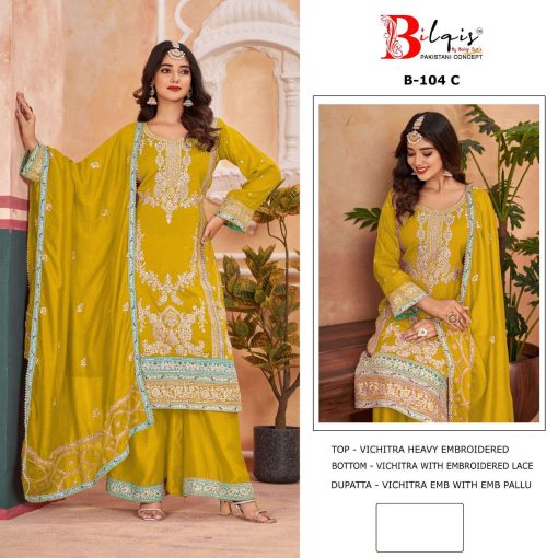 Bilqis B 104 A C Fancy Salwar Suit Catalog 3 Pcs 5 510x510 - Bilqis B 104 A-C Fancy Salwar Suit Catalog 3 Pcs