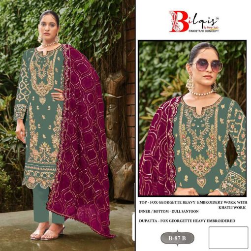 Bilqis B 88 A D Georgette Salwar Suit Catalog 4 Pcs 3 510x510 - Bilqis B 88 A-D Georgette Salwar Suit Catalog 4 Pcs