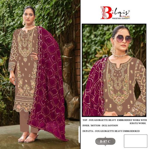 Bilqis B 88 A D Georgette Salwar Suit Catalog 4 Pcs 5 510x510 - Bilqis B 88 A-D Georgette Salwar Suit Catalog 4 Pcs