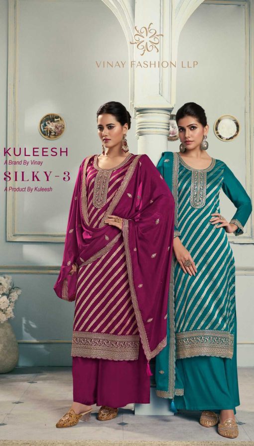 Kuleesh Silky Vol 3 by Vinay Silk Salwar Suit Catalog 4 Pcs 1 510x893 - Kuleesh Silky Vol 3 by Vinay Silk Salwar Suit Catalog 4 Pcs