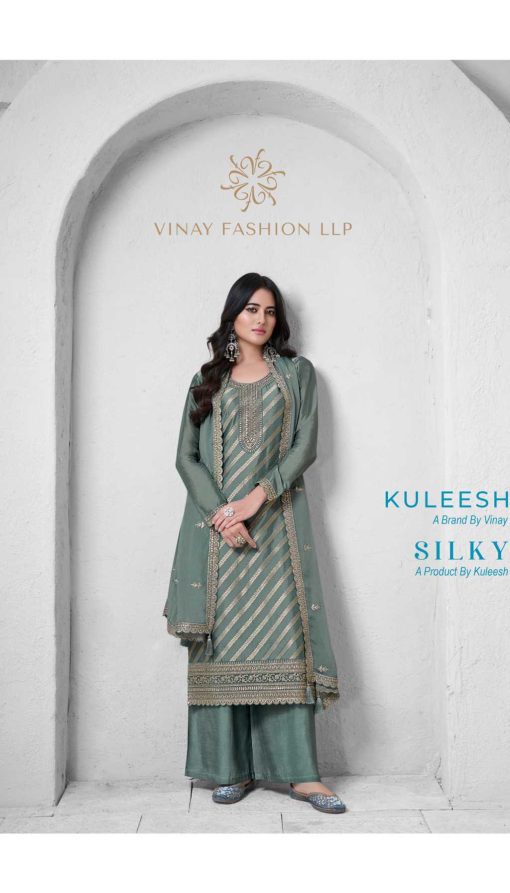 Kuleesh Silky by Vinay Silk Salwar Suit Catalog 4 Pcs 1 510x893 - Kuleesh Silky by Vinay Silk Salwar Suit Catalog 4 Pcs