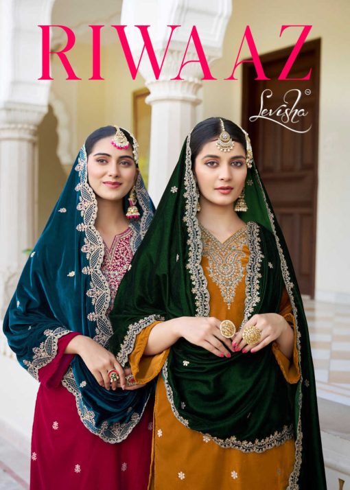 Levisha Riwaaz Velvet Salwar Suit Catalog 6 Pcs 1 510x714 - Levisha Riwaaz Velvet Salwar Suit Catalog 6 Pcs